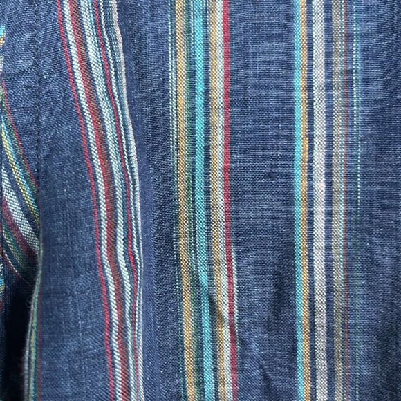 Rodd and Gunn Mens M Linen Striped Shirt Rugged Rodeo Western Lightweight - Picture 8 of 8